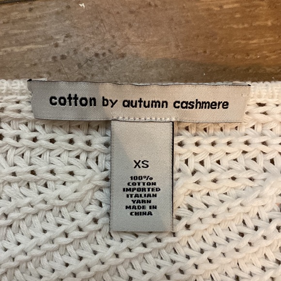 Cotton by Autumn Cashmere XS Off White Knit Tank Top - Picture 4 of 4